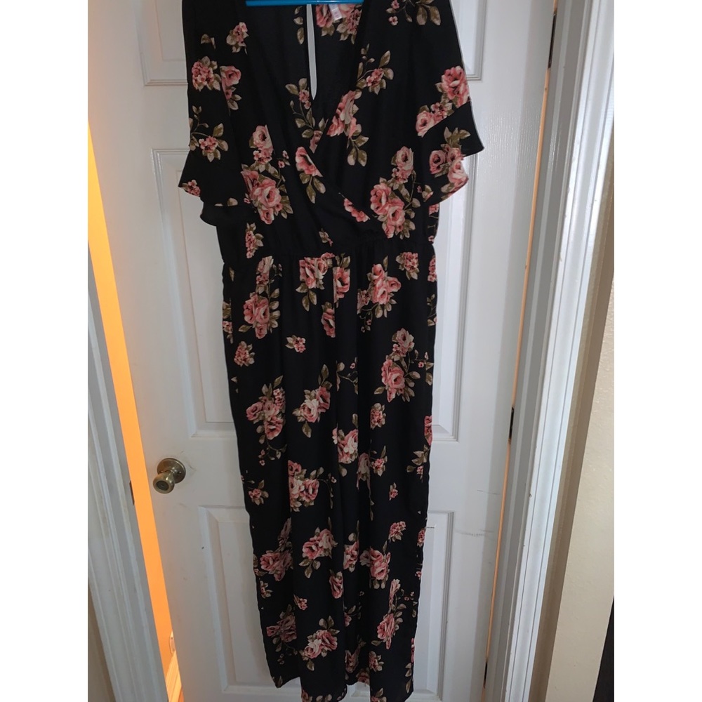 Pant romper with flowers